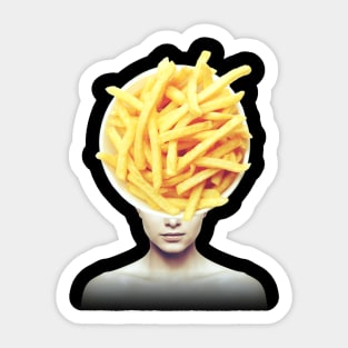 French fries portrait Sticker